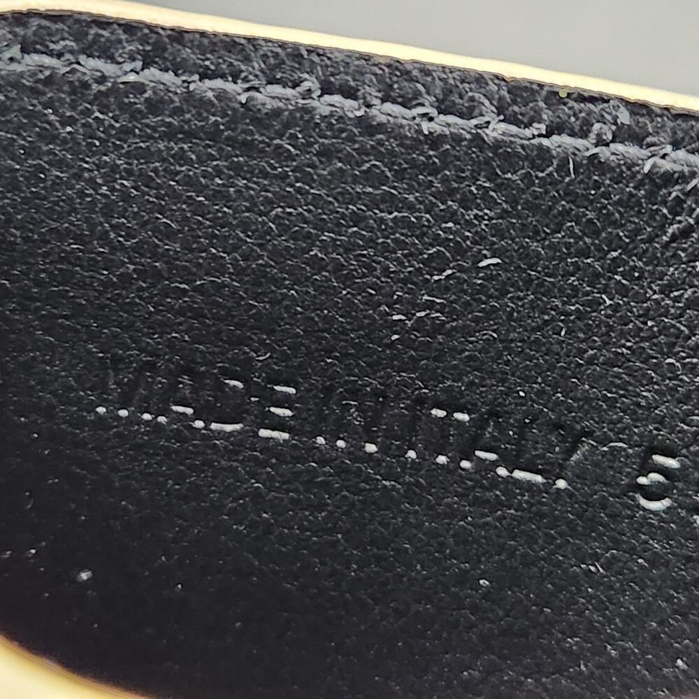 Authentic BALENCIAGA Leather Card Holder Gold Tan Luxuy - Picture 6 of 7